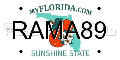 RAMA89 Florida License Plate
