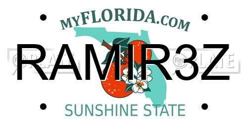RAMIR3Z Florida License Plate