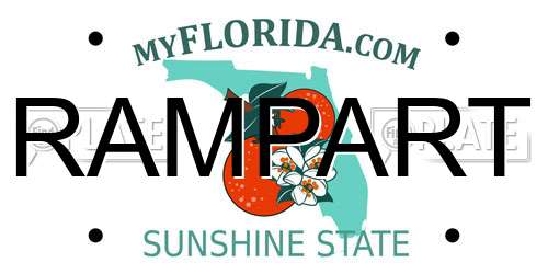 RAMPART Florida License Plate