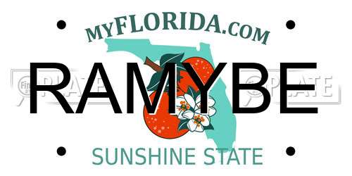 RAMYBE Florida License Plate