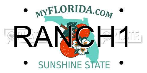RANCH1 Florida License Plate
