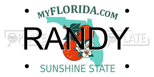 RANDY Florida License Plate