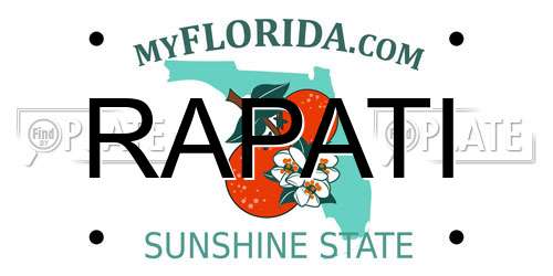 RAPATI Florida License Plate