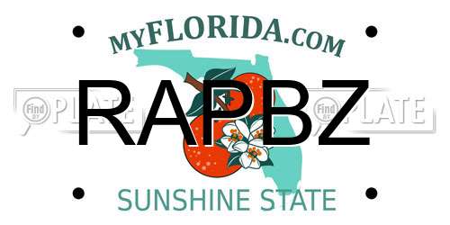 RAPBZ Florida License Plate