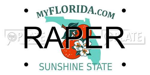 RAPER Florida License Plate