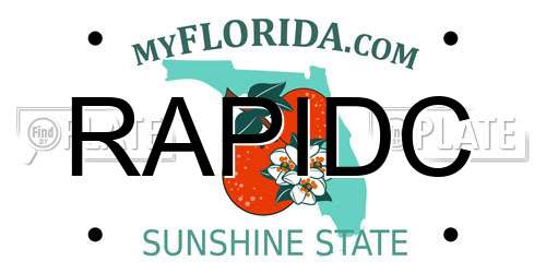 RAPIDC Florida License Plate