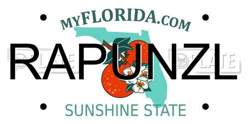 RAPUNZL Florida License Plate