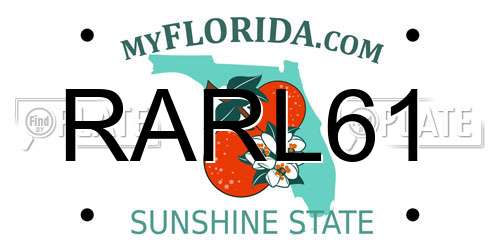 RARL61 Florida License Plate