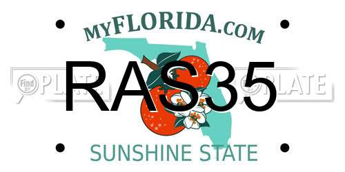 RAS35 Florida License Plate