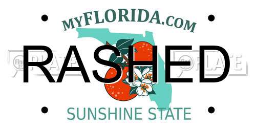 RASHED Florida License Plate