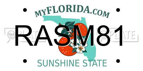 RASM81 Florida License Plate
