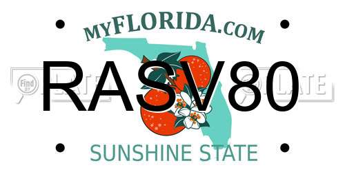 RASV80 Florida License Plate