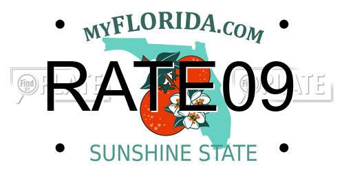 RATE09 Florida License Plate