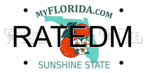 RATEDM Florida License Plate