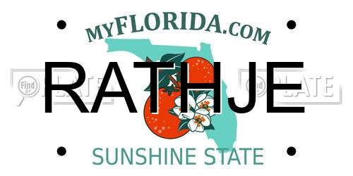 RATHJE Florida License Plate