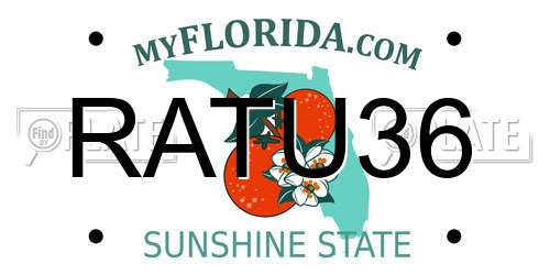 RATU36 Florida License Plate