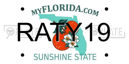 RATY19 Florida License Plate