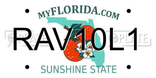 RAV10L1 Florida License Plate