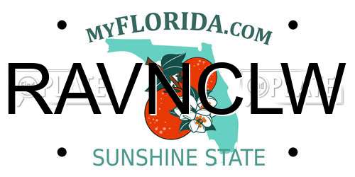 RAVNCLW Florida License Plate
