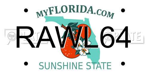 RAWL64 Florida License Plate