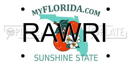 RAWRI Florida License Plate