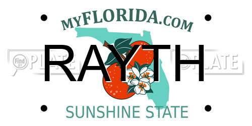 RAYTH Florida License Plate