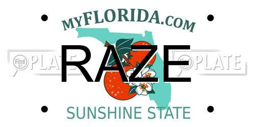 RAZE Florida License Plate