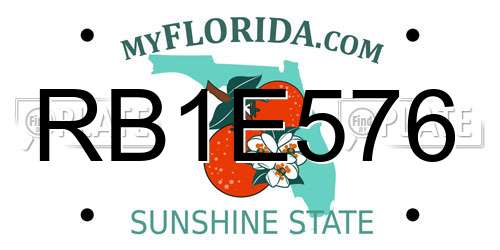 RB1E576 Florida License Plate