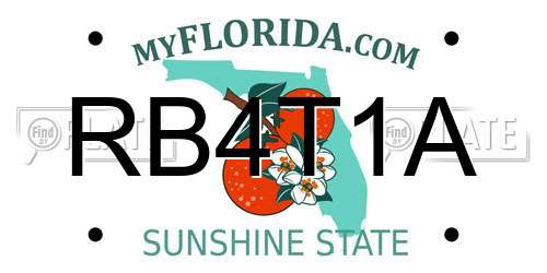 RB4T1A Florida License Plate