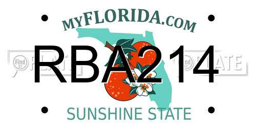 RBA214 Florida License Plate