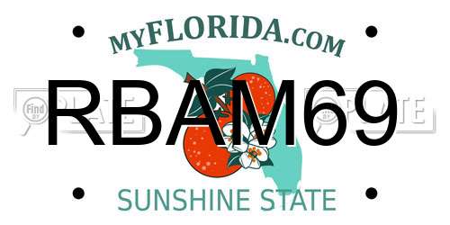 RBAM69 Florida License Plate