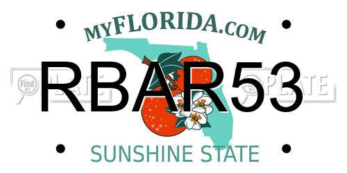 RBAR53 Florida License Plate