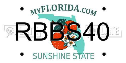 RBBS40 Florida License Plate