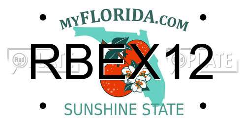 RBEX12 Florida License Plate
