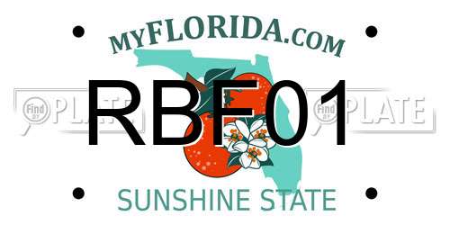 RBF01 Florida License Plate
