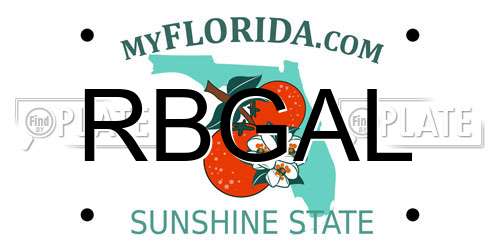 RBGAL Florida License Plate