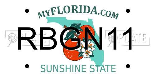 RBGN11 Florida License Plate