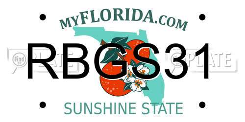 RBGS31 Florida License Plate