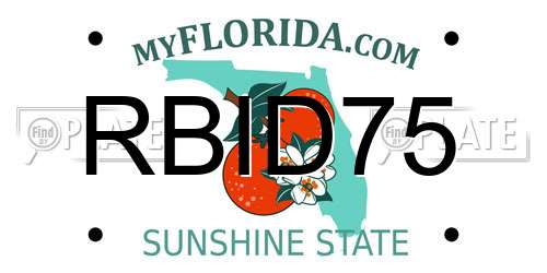 RBID75 Florida License Plate