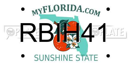 RBIH41 Florida License Plate
