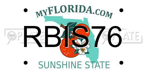 RBIS76 Florida License Plate