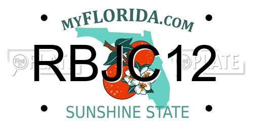 RBJC12 Florida License Plate