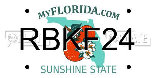 RBKF24 Florida License Plate