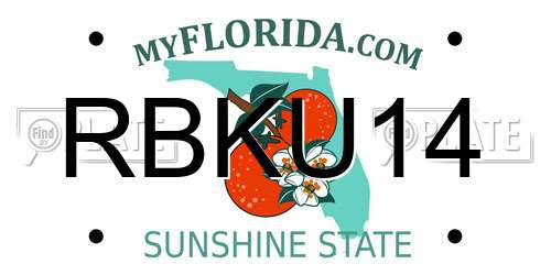 RBKU14 Florida License Plate