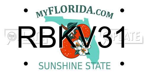 RBKV31 Florida License Plate