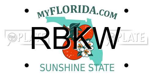RBKW Florida License Plate