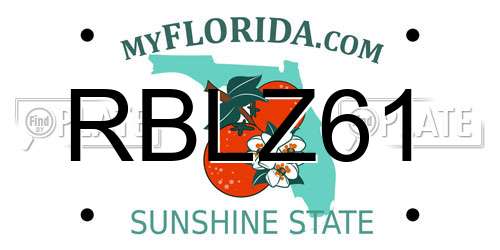 RBLZ61 Florida License Plate