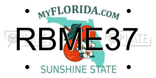 RBME37 Florida License Plate