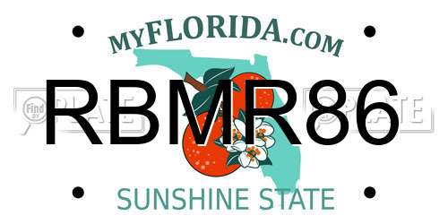RBMR86 Florida License Plate