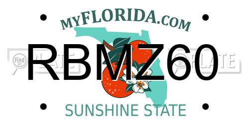 RBMZ60 Florida License Plate